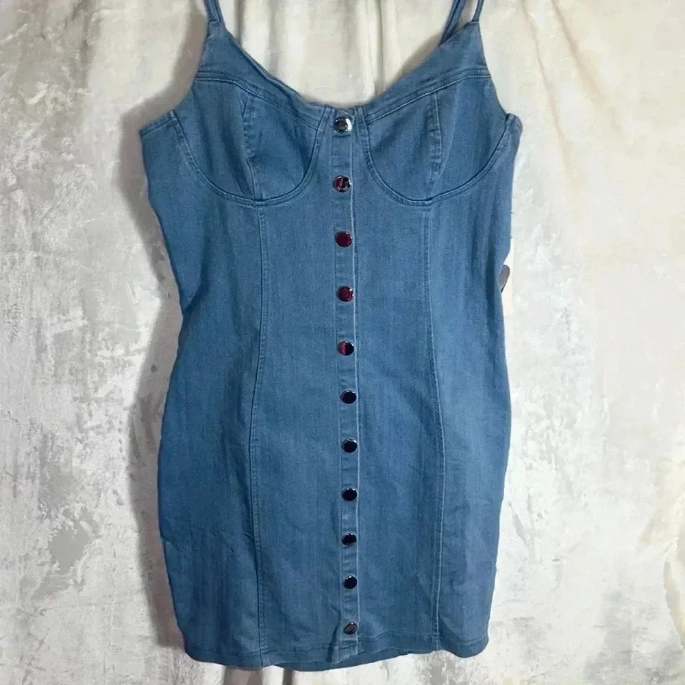 NWT Button Down Denim Dress